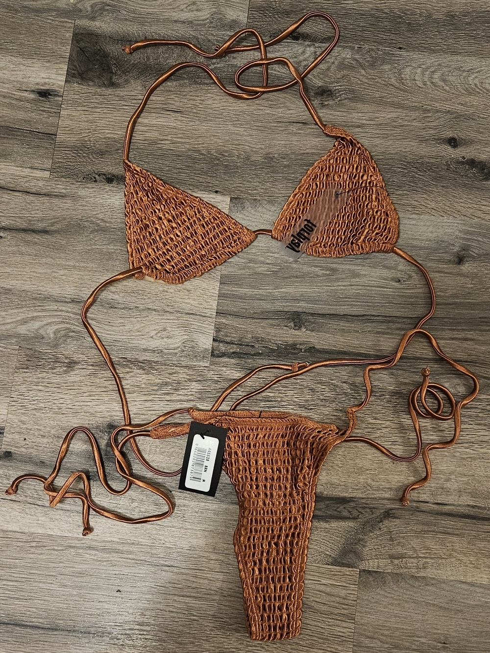 Forplay Rust-Orange Tie Bikini